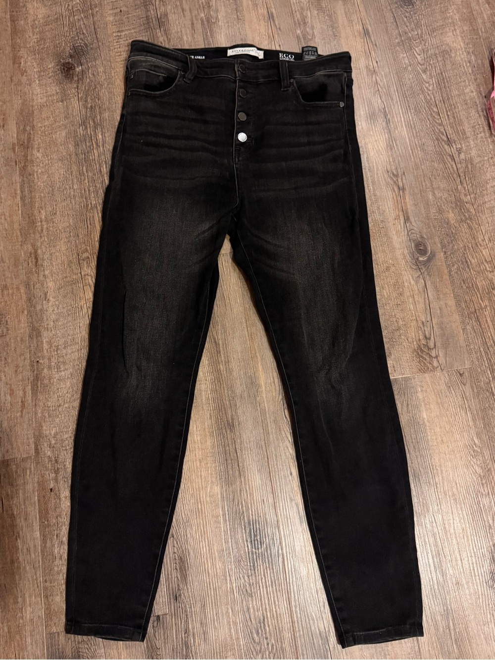 Liverpool Los Angeles High-Rise Ankle Black Skinny Jeans - size 12/31